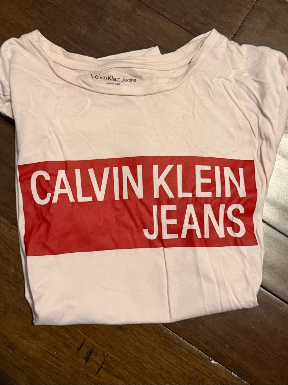 Calvin Klein Jeans Women's Pink Logo Tee